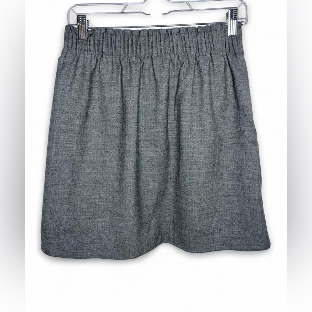 J.Crew Gray Pleated Mini Skirt Women’s Size 4 Classic Wool Blend Skirt